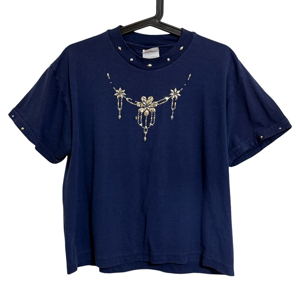 Vintage 90s embellished crop tee
